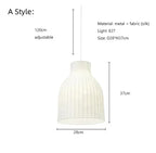Japanese Nordic Design LED Silk Pendant Lights for Living Room and Restaurant