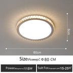 Crystal LED Ceiling Lamp: Luxury Golden Glossy Lighting Fixture for Living Room