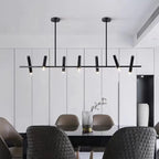 Modern Black LED Chandelier for Dining & Living Room Lighting