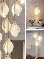 Magnolia Flower G9 LED Chandelier - White Luxury Pendant Light Fixtures