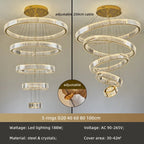 Crystal Chandelier: LED Dimmable Pendant Light for Stairs, LED Luminaria Fixture