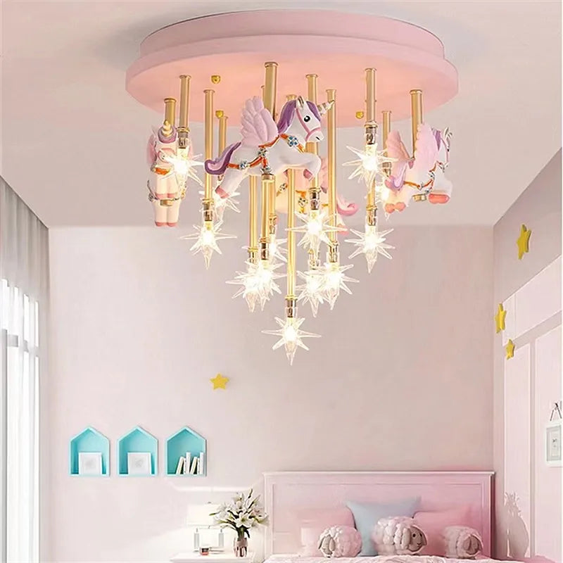 Star Anime Animal Ceiling Light for Kids Room Decor