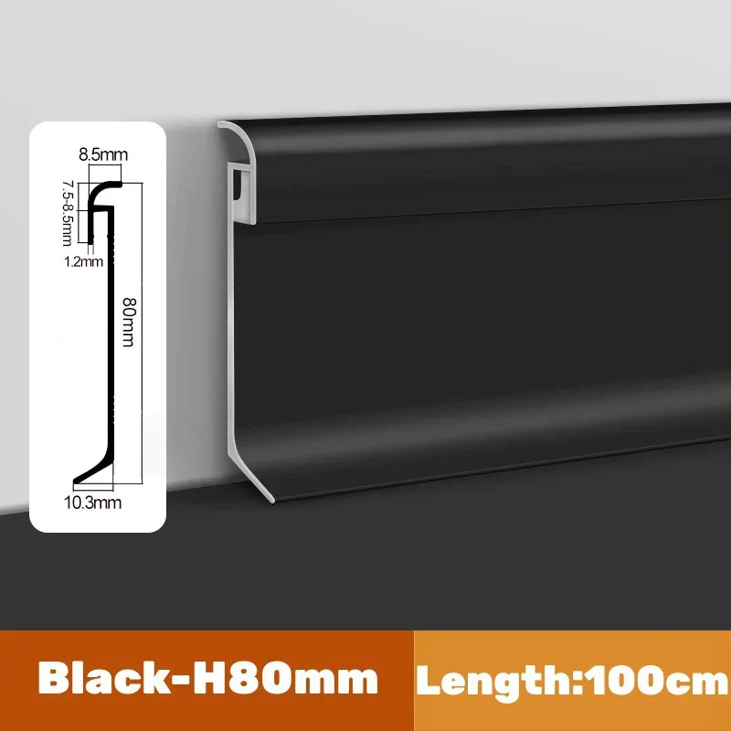 LED Skirting Line Aluminum Profiles Baseboard Corner Wall Decor - Stair Bar Strip Light