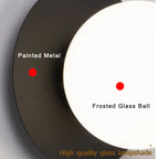 LED Glass Ball Wall Light: Modern Indoor LED Sconce for Home Interior Lighting