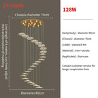 Lotus Leaf LED Pendant Chandelier for Staircase & Living Room Beauty