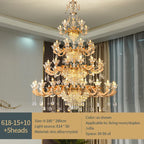 Crystal Chandelier Pendant for Villa Duplex, Hotel Lobby, European Décor