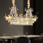 Crystal Light Luxury Chandelier for Living Room Dining Bedroom