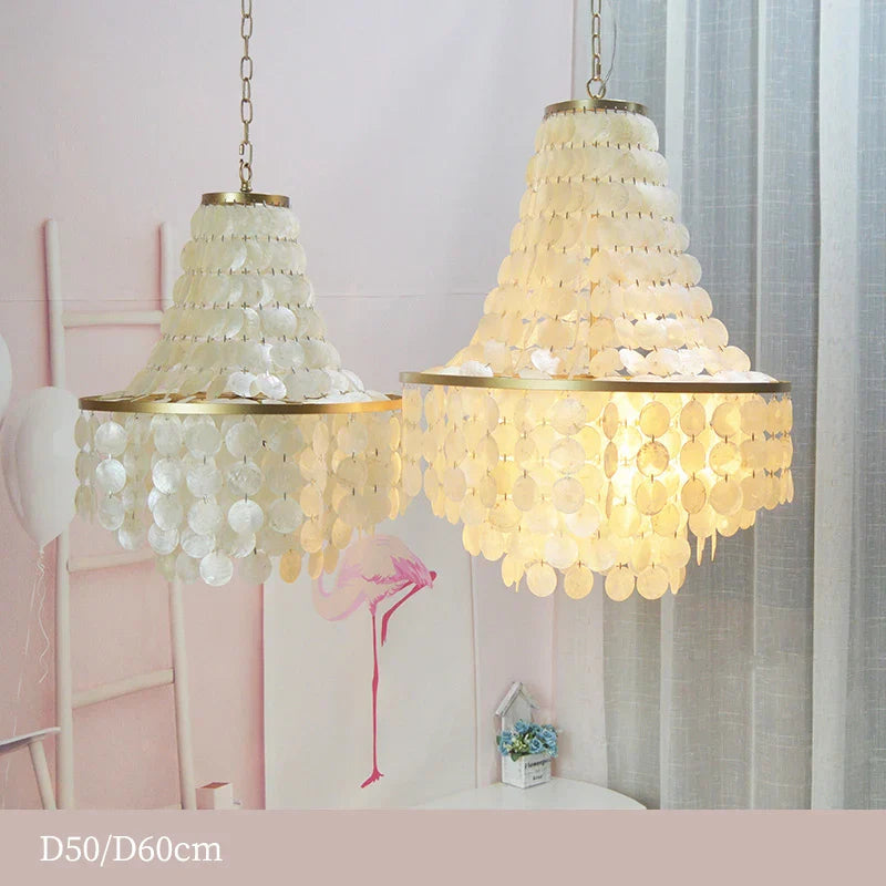 Modern Luxury Shell LED Ceiling Chandelier for Home Decor - Villa, Living Room, Staircase