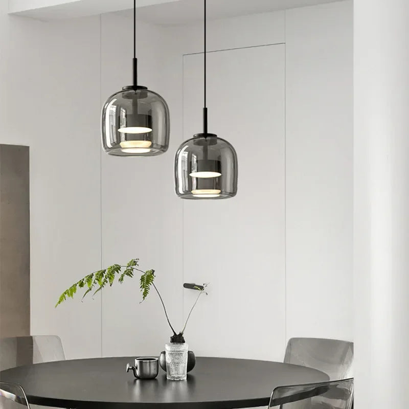 Glass LED Pendant Chandelier for Dining Room Bar Bedroom Decor