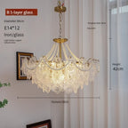Modern Luxury Clear Glass Chandelier for Bedroom Living Room Kitchen.