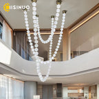 Pear Necklace Chandelier: Luxury Pendant Light Fixture for Living & Dining Rooms