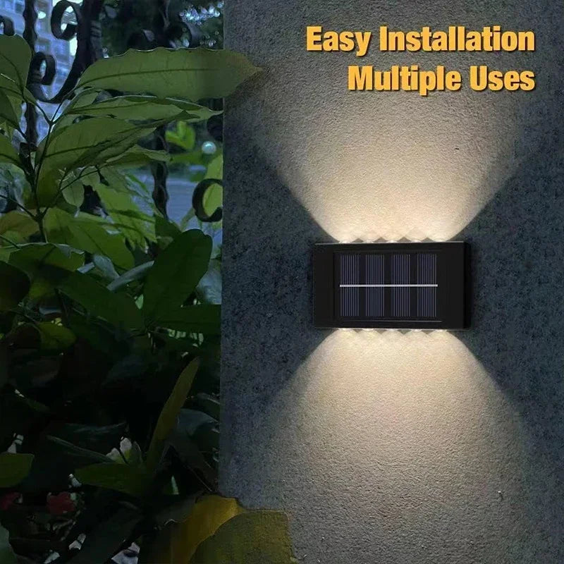 Solar Wall Lamp: Outdoor Waterproof Up/Down Lighting for Garden, Street, Landscape, Balcony