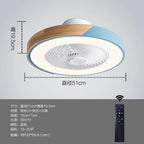 Wooden Ceiling Fan Light Remote Control Dimmable 3 Color for Indoor Bedroom
