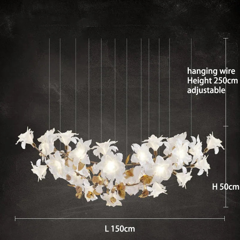 Crystal Flower Chandelier: Luxury Ceiling Pendant Light for Home Decor