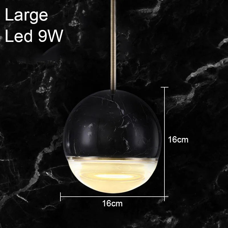 Modern Minimalist Marble Round Chandelier Pendant Lighting