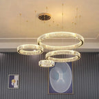 Round Crystal LED Pendant Chandelier for Luxury Dining Room and Bedroom Lighting