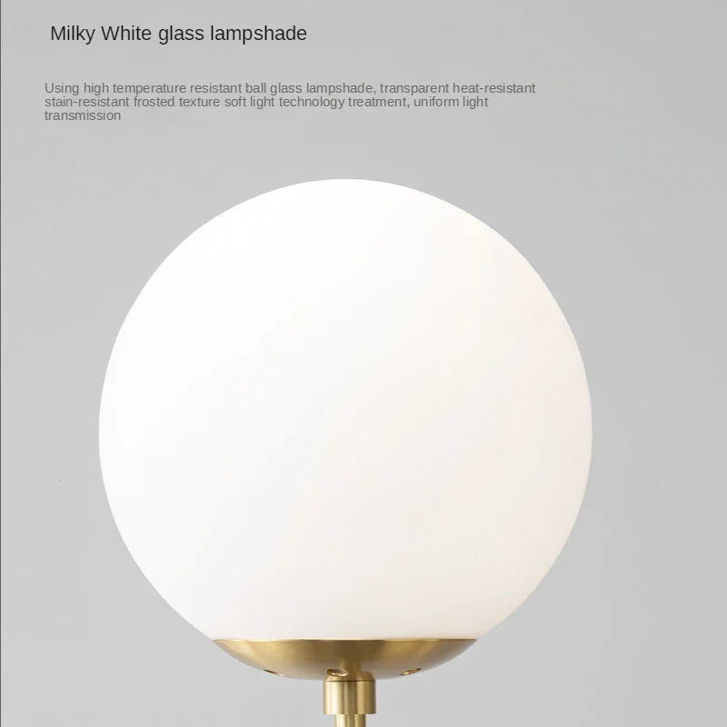 Glass Ball LED Pendant Light in Golden Finish for Modern Home Decor.