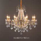 French Pearl Chandelier, Elegant Retro Design for Luxurious Living Spaces