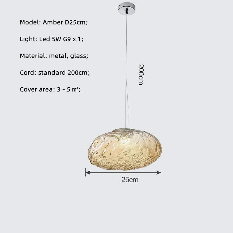 Glass LED Chandelier Lighting for Modern Stairs, Dining Room, and Home Bar