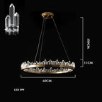 LED Crystal Pendant Chandelier for Living Room Dining Bedroom Hall Decor