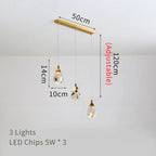 Crystal Chandelier Staircase Pendant Lamp LED Lighting Fixture for Living Room