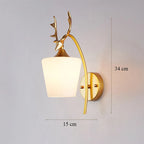 Modern Glass Shade Wall Lamp for Bedroom Loft Design, Up Down Iron LED Night Lights.