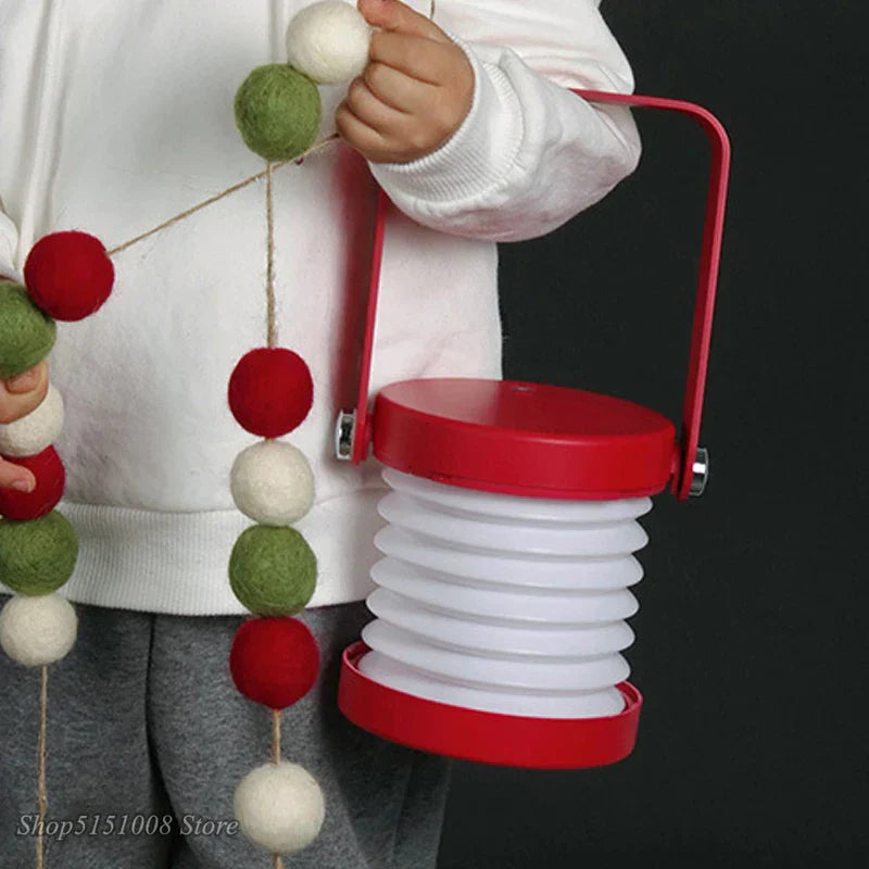 Wood Handle Foldable LED Table Lamp Night Light