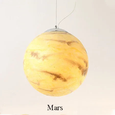 Moon Resin Ball Planet Pendant Light | Children Room Hanging Lamp