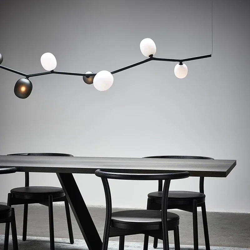 Glass Branch Chandelier: LED Home Decor Lighting for Living Room & Dining Table