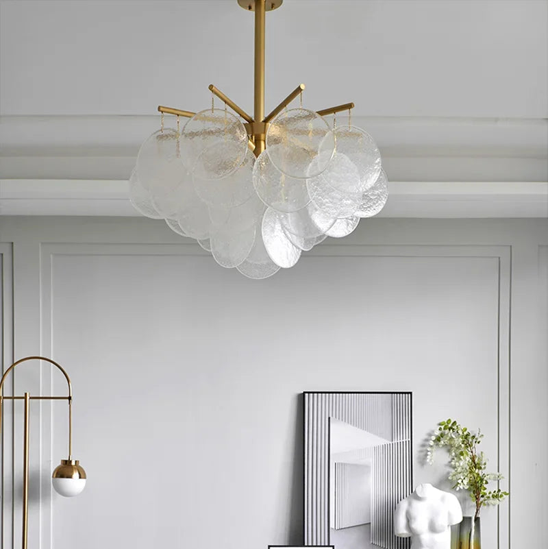 Shell Shape Glass Chandelier Ceiling Lamp - Modern Nordic Style Pendant Light