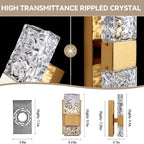 Crystal LED Wall Light Remote Control Dimmable 3000K 6000K for Bedroom Hallway