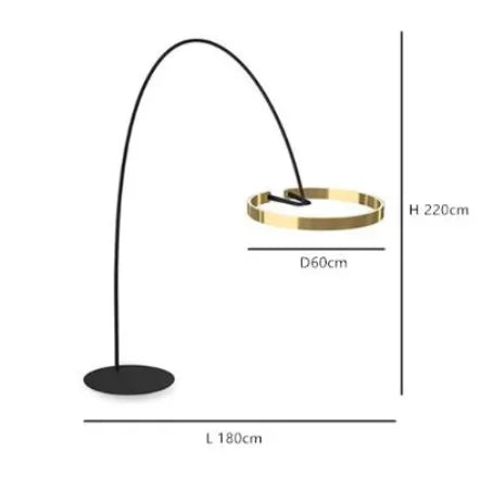 Nordic Ring LED Floor Lamp - Modern Loft Standing Light for Home Decor