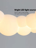 Nordic Cream Bubble Pendant Lamp for Modern Living Room Decor