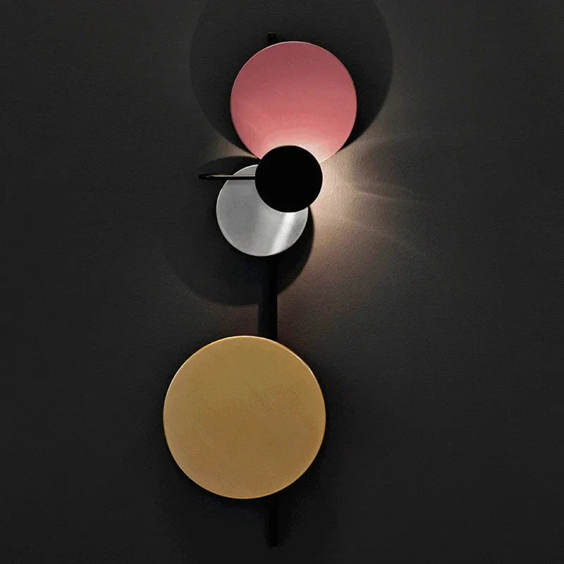 Colorful Circle LED Wall Lamp for Modern Bedroom Decor
