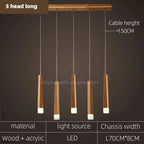 Modern Wood Chandelier Pendant for Dining Room, Living Room, Bedroom