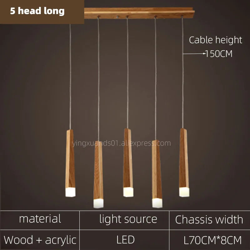 Modern Wood Chandelier Pendant for Dining Room, Living Room, Bedroom