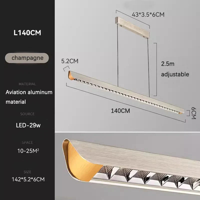 Modern Luxury Lens LED Pendant Light for Long Bar Restaurants & Hotels