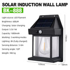 Solar Wall Lamp: Waterproof Outdoor Tungsten Filament Induction Light