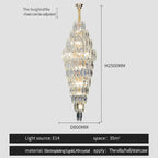 Crystal Chandelier for Luxe Modern European Villa Decor