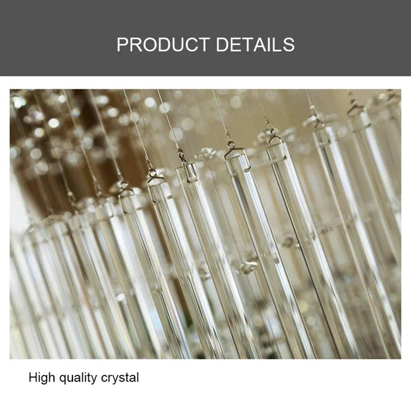 Crystal Chandelier: Glittering Ceiling Light for Living Room & Hotel Lobby