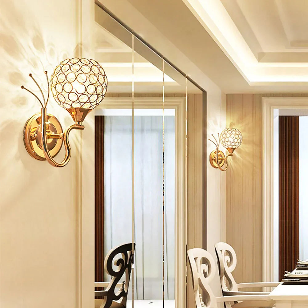 Modern Crystal Wall Lamp for Home Living Room Bedroom Decor