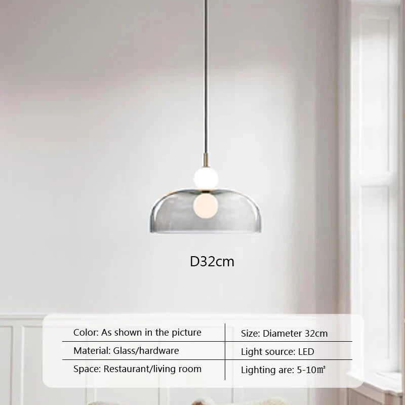 Glass Ball Pendant Light: Modern Decor for Duplex Stairwells, Living Room, Bedroom