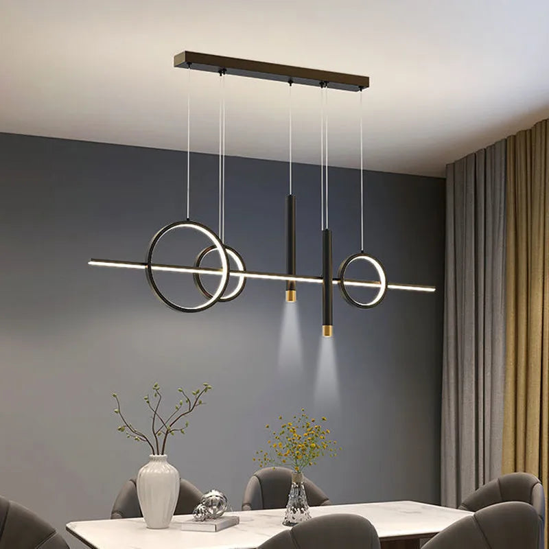 Modern LED Chandelier Dimmable for Dining Room Kitchen Bar Pendant Lighting