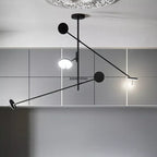 Modern Black LED Ceiling Chandelier for Restaurant Coffee Tables Room Desks