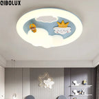 Kids Ceiling Light: Minimalist Pink Blue Lamp for Bedroom or Living Room
