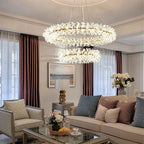 Crystal Flower Chandelier: Nordic Luxury Lighting for Home Decor & Restaurant