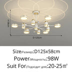 Modern LED Chandelier | Smart Remote Ceiling Pendant Light for Home Decor