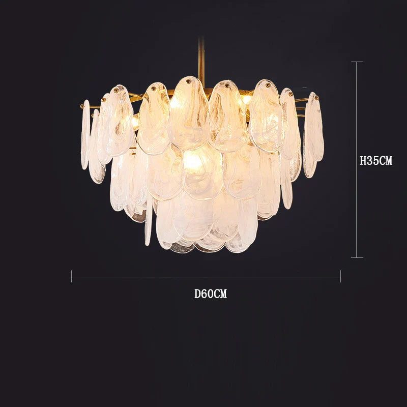 Modern Frosted Glass Ceiling Chandelier Pendant Lamp for Living Room Home Decor