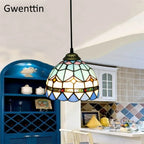 Tiffany Style Stained Glass Pendant Chandelier for Home Lighting