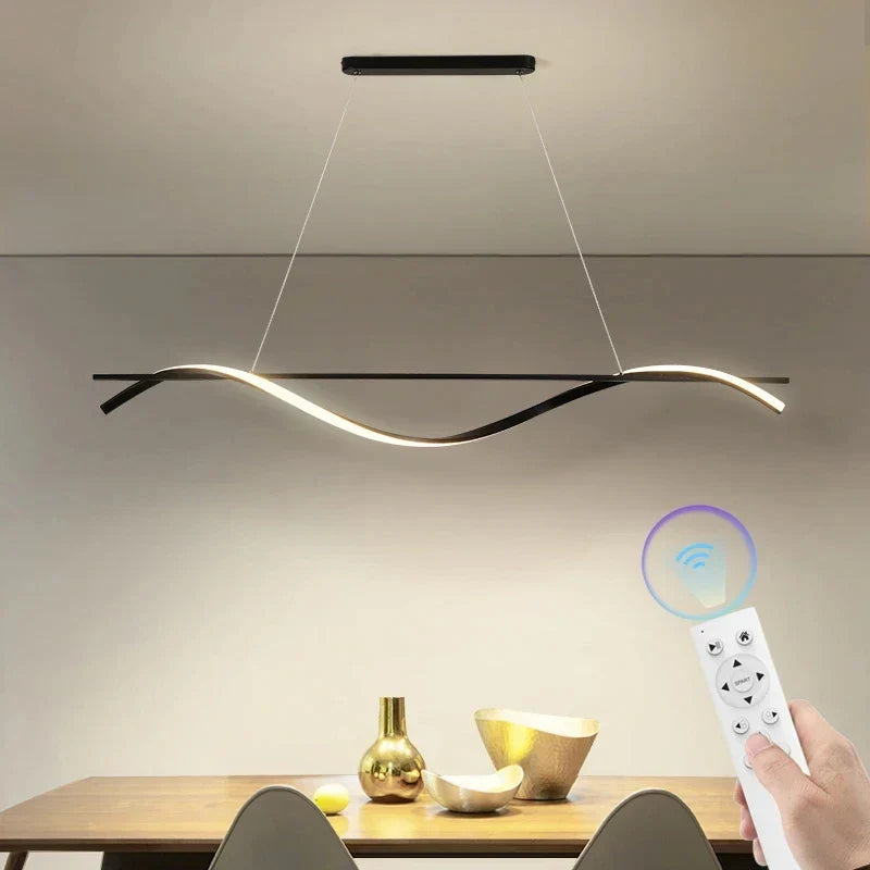 Modern Aluminum Iron Pendant Lamp by - LED Island Dining Light Fixtures